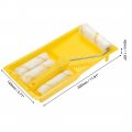 Uxcell Paint Roller Kit 4 Inch 4xpaint Covers 1xpaint Frame Tray 6pcs