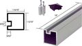 Crl Satin Anodized 18 End Almn Counter Post 