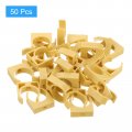 Uxcell 50pcs U-shaped Water Pipe Clamps Ppr Clips U Shaped Clip Fit For 32mm 1 26 Od Pipes And Tubing Hoses Support Yellow