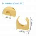 Uxcell 50pcs U-shaped Water Pipe Clamps Ppr Clips U Shaped Clip Fit For 32mm 1 26 Od Pipes And Tubing Hoses Support Yellow