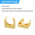 Uxcell 50pcs U-shaped Water Pipe Clamps Ppr Clips U Shaped Clip Fit For 32mm 1 26 Od Pipes And Tubing Hoses Support Yellow