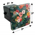 Anna Floral Pattern Tow Trailer Hitch Cover Plug Insert