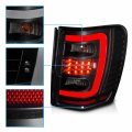 Amerilite For 1999-2004 Jeep Grand Cherokee C-type Led Tube Dark Black Replacement Tail Lights Set- Passenger And Driver Side