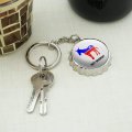 Personalized Custom 1 Line Democrat Donkey American Keychain Chrome Plated Metal Pop Cap Bottle Opener