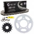 Niche Drive Sprocket Chain Combo For Suzuki Sv650a Front 15 Rear 44 Tooth 525v O-ring 114 Links