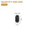 40pcs Set Screws M3x6mm Carbon Steel Cone Point Hex Socket Grub For Machinery Home Repairs And Fixtures Black
