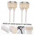 Mikikit 2 Pcs Toilet Lid Button Dual Push Ys Flush Tank Replacement Mansfield Parts Pusher Wc The Supplies White Plastic Oval