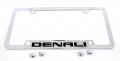Denali License Plate Frame Holder Chrome Plated Brass 4 Hole Polished Finish With Screw Cap Covers 12 In X 6 