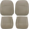 Tan Front Driver Passenger Side Bottom Top Lean Back Microfiber Leather Seat Covers Replacement For Toyota Highlander 2008 2009 