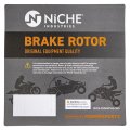 Niche Rear Left Brake Rotor Caliper Pad Kit For Polaris Rzr 570 Ace 500