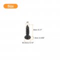 Uxcell 2 X 5 16 Phillips Pan Head Self-tapping Screw 100pcs 304 Stainless Steel Round Wood Full Thread Black