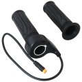 20x Full Twist Throttle Grip For E-bike Scooter Motorcycle Powersports Waterproof 12v 24v 36v 48v 72v Voltage Systems Black 