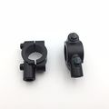 Htt Group Black 1 25mm Motorcycle Handlebar 10mm Mirror Thread Mount Holder Clamp Adaptor