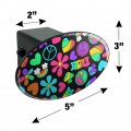 Groovy Hippie Peace And Love Pattern Oval Tow Trailer Hitch Cover Plug Insert