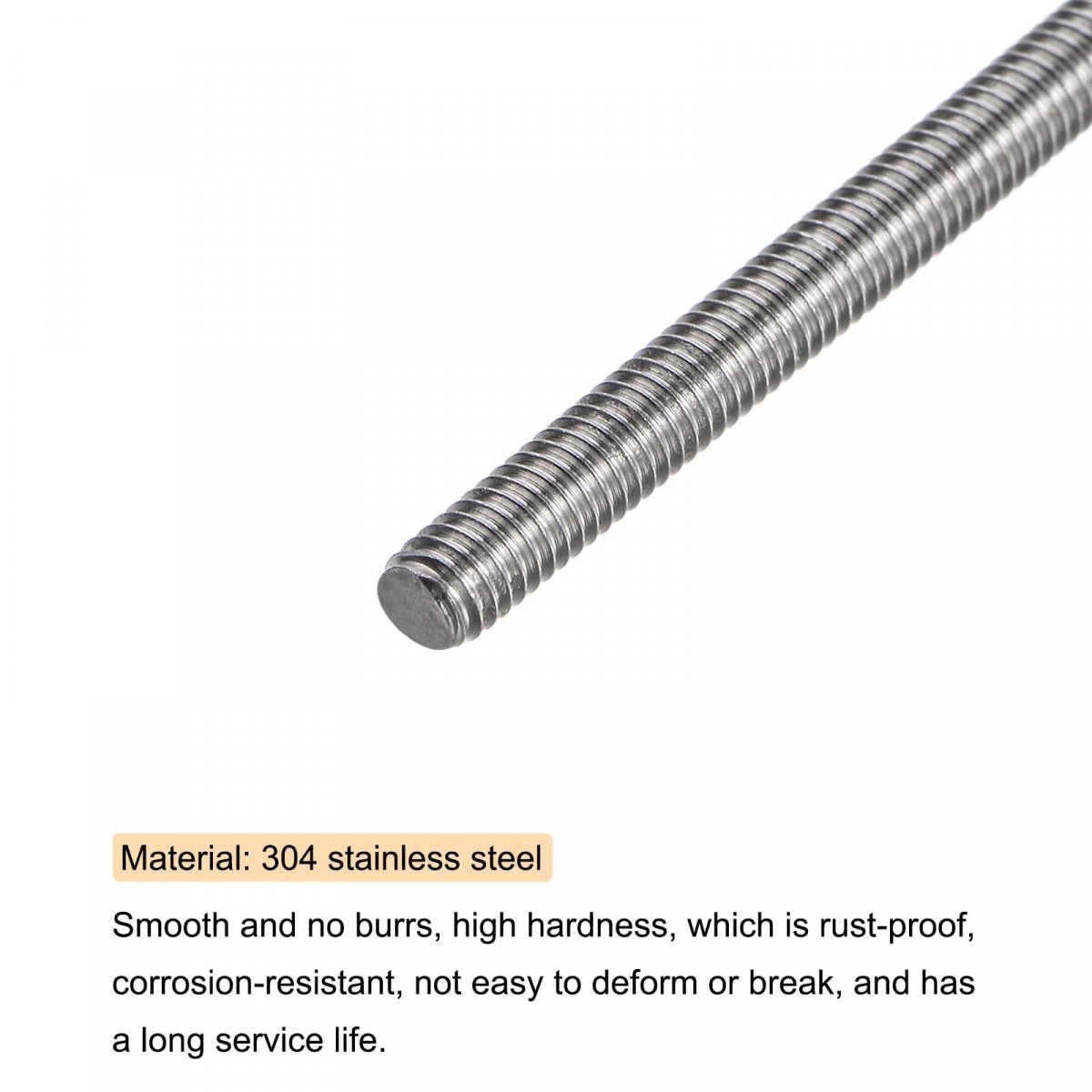 8 Pack 32 Inch M4 Threaded Rods Studs With Hex Nuts Pcs Stainless Steel Fully Threads 16 For Diy Beaded Garden Stakes 12