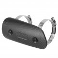 Universal Motorcycle Mid Pipe Heat Shield Guard Kit Carbon Fiber Exhaust Cover For 40 To 65mm Pipes With Stainless Steel Clamps 