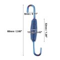 X Autohaux 2 Pcs Motorcycles Universal Exhaust Pipe Spring 68mm 68 Stainless Steel Hook Modified Accessory Blue