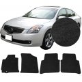 Floor Mats Carpet For 2007-2012 Nissan Altima 4 Door Front Rear Black Nylon Pieces Set