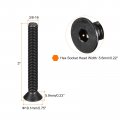 Uxcell 3 8-16x3 Flat Head Socket Cap Screws 10 9 Grade Carbon Steel Hex Countersunk Screw Bolts Fasteners Fully Threaded Black