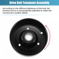 Uxcell Belt Tensioner Pulley Assembly Accessory Tightener No 1192001470 For Mercedes-benz Slk 230 1998-2004 Black Metal