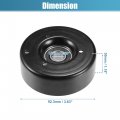Uxcell Belt Tensioner Pulley Assembly Accessory Tightener No 1192001470 For Mercedes-benz Slk 230 1998-2004 Black Metal