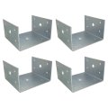 6x6 Deck Post Concrete Anchor Connector Bracket Fence Base Zinc Plated 4 Pack 