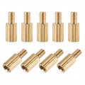Uxcell M2x5mm 3mm Male-female Brass Cylinder Knurled Pcb Motherboard Spacer Standoff For Fpv Drone Quadcopter Computer Circuit 