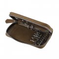 Uxcell Leather Car Key Fob Case Holder Smart Keychain Protector Cover Universal For Men And Women Khaki