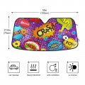 Colorful Comic Speech Bubbles Seamless Patternon Purple Auto Car Windshield Sun Shade Window Uv Ray Visor Protector Heat Screen