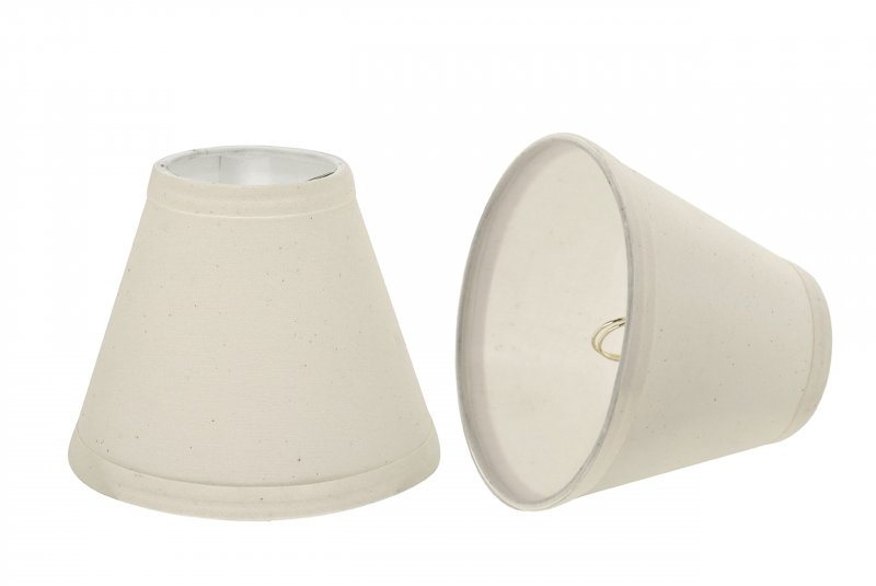 Aspen Creative White 32118-2 Small Hardback Empire Shape Chandelier Clip-on Lamp Shade Set 2 Pack Transitional Design 6 Bottom