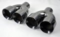 Dual 4 Quad Style Titanium Finish Exhaust Tips For Subaru Wrx Sti 07-16 