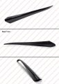 V2 Jdm 3pc Painted Gloss Black Front Bumper Grill Trim Cover Garnish With Upper Eyelid Compatible 2022-2024 Honda Civic 4 Door