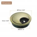 Uxcell 3pcs Cable Hole Cover 2 Zinc Alloy Desk Wire Cord Grommets For Office Pc Organizer Bronze Tone