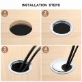 Uxcell 3pcs Cable Hole Cover 2 Zinc Alloy Desk Wire Cord Grommets For Office Pc Organizer Bronze Tone