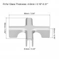 Uxcell Glass Fixing Clip 4pcs For 4-8mm Aluminum Alloy Cross Shaped Clamp Combination Bracket Display Cabinet Fish Tank