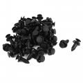 Automobile 15mm Stem Length 7 5mm Hole Dia Black Plastic Rivets Push Clips 48 Pcs 