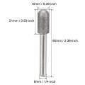 Uxcell Diamond Burrs Bits Grinding Drill Carving Rotary Tool For Glass Stone Ceramic 150 Grit 1 4 Shank 10mm Cylinder Ball Nose