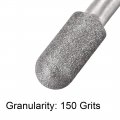 Uxcell Diamond Burrs Bits Grinding Drill Carving Rotary Tool For Glass Stone Ceramic 150 Grit 1 4 Shank 10mm Cylinder Ball Nose