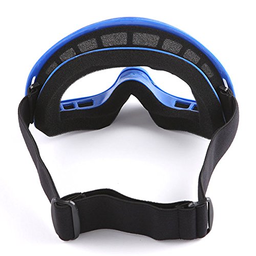 Motocross Atv Dirt Bike Ski Snowboard Mx Goggles Blue Clear Anti Fog Lens With Flexible Pvc Frame And Elastic Strap For Adults