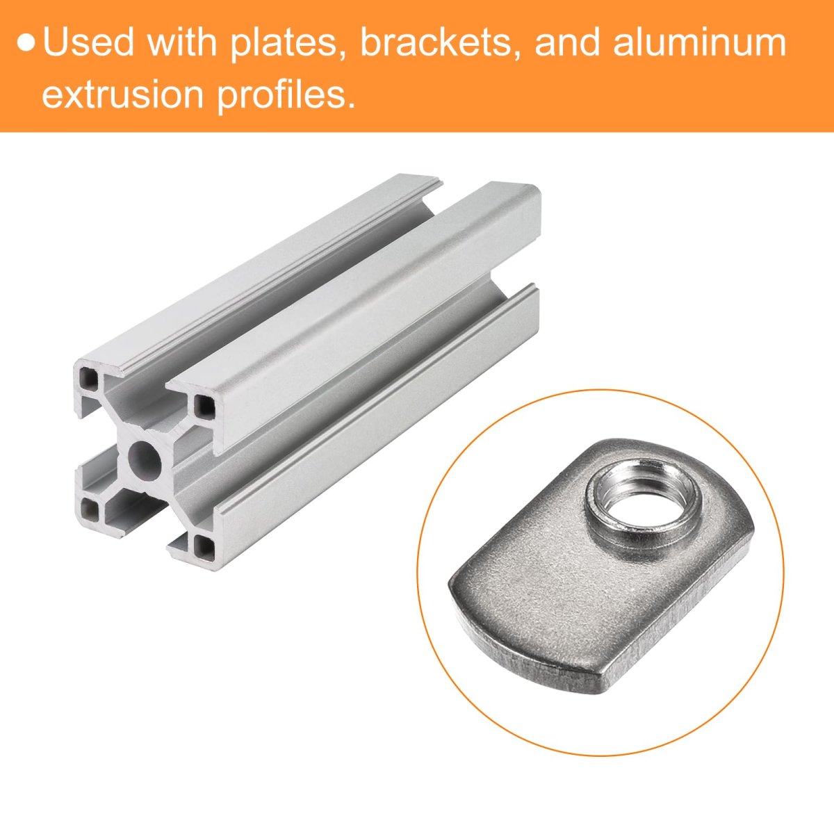 Slide In T Nut With Offsethread 50 Pieces 5 16 18 304 Stainless Steel Nuts For T Track Extrusions Silver
