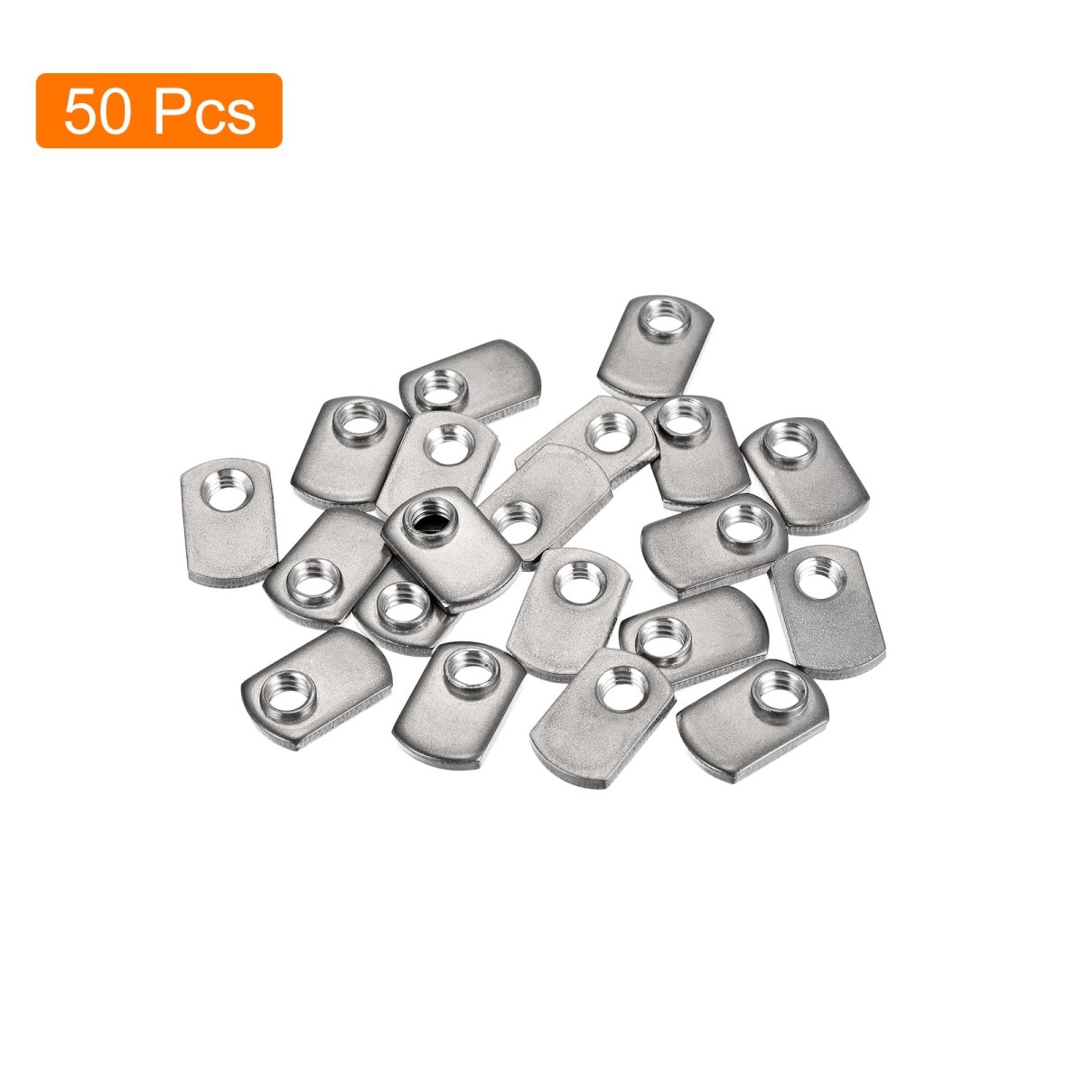 Slide In T Nut With Offsethread 50 Pieces 5 16 18 304 Stainless Steel Nuts For T Track Extrusions Silver