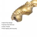 Uxcell Spiral Flute Threading Tap 1 2-13 Unc Hss High Speed Steel Titanium Plated Machine Thread Screw 3 Flutes Tapping Tool H2