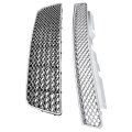 Hecasa Upper Lower Grille For 2006-2013 Chevy Chevrolet Impala 2014-2016 Limited Front Bumper Mesh Hood Chrome Grill