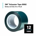 3m Polyester Tape 8992 Thermal-resistant Clean Removal Green Color 2 Mil 3 In X 72 Yd 12 Rolls Case