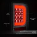 Auto Dynasty 2pcs 3d Led C-style Light Bar Rear Tail Lights Brake Lamps Compatible With Dodge Ram 1500 2500 3500 09-17 Driver