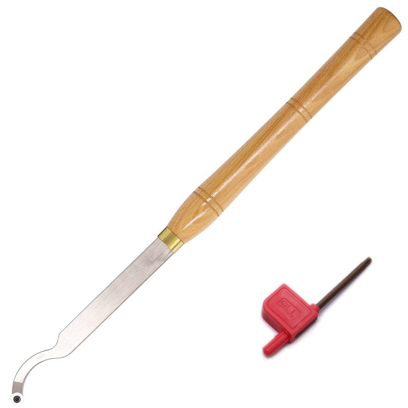 19 68 Inches Wood Turning Tools Mini Radius Swan Neck Hollower Carbide Tipped Lathe Chisel Tool Bar With Ci3 12mm Round Insert