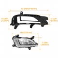 Kuafu Fog Light Compatible With 2019-2020 Hyundai Tucson Led Daytime Running Front Bumper Lamp Drl Driver Side Passenger Clear