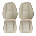 Carbhub Driver Passenger Bottom Top Seat Cover Tan Leather Fit For 2007-2014 Chevy Tahoe Gmc Sierra Avalanche Suburban