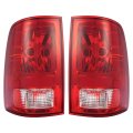 Halogen Tail Light Pair With Bulbs For 2009 To 2018 Dodge Ram 1500 2500 3500 Red Lens Rear Brake Reverse Lamp Replacement