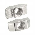 Uxcell Sliding T Slot Nuts M6 Half Round Roll In T-nut For 4040 Series Aluminum Extrusion Profile Carbon Steel Nickel-plated